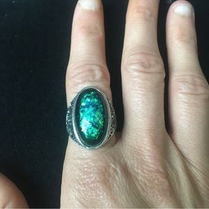 Oval Mystical Sparkle Stone Ring